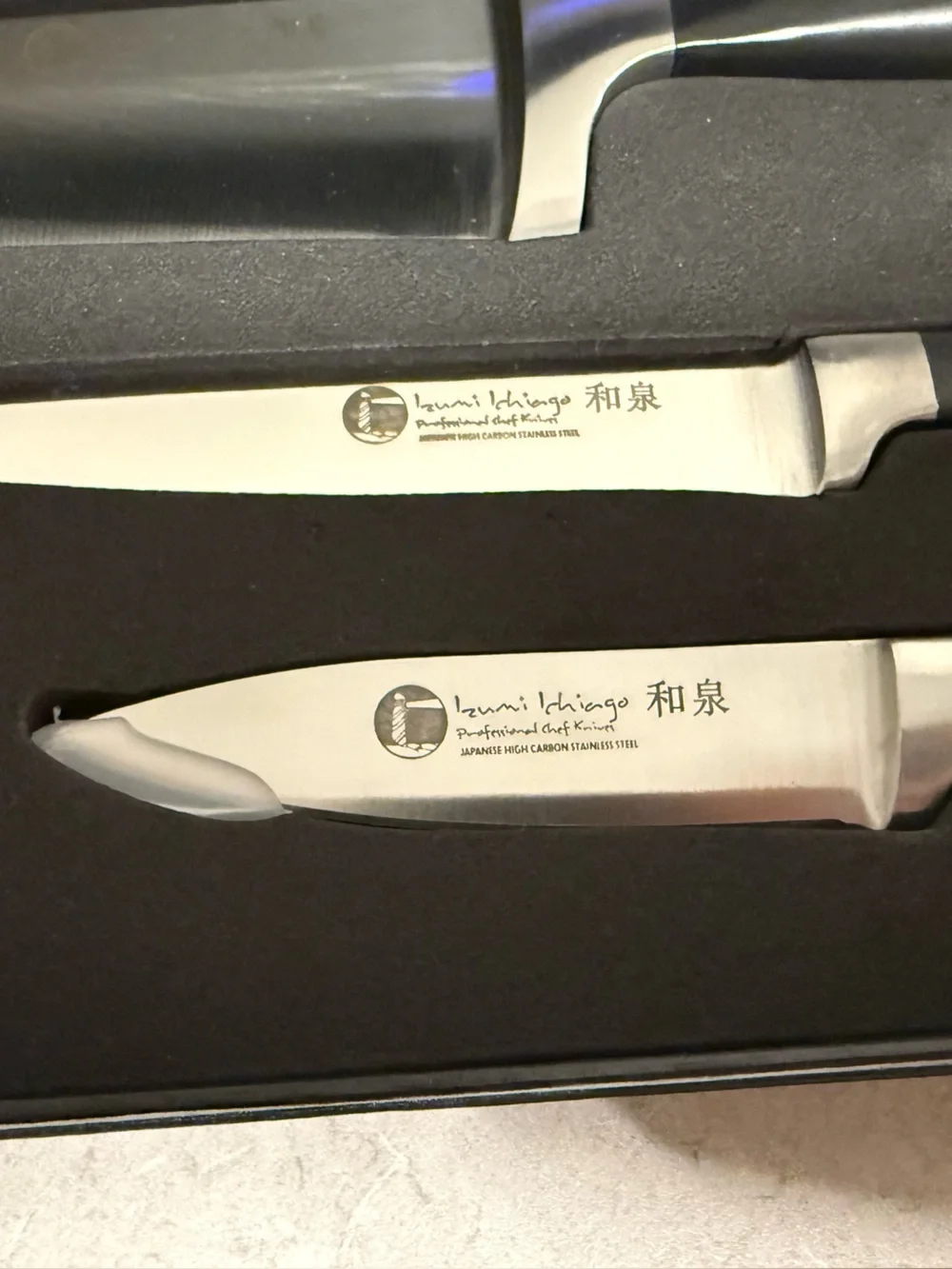 BNWT IZUMI ICHIAGO-3 pcs Chef knives Set w/Japanese steel & Tecaran